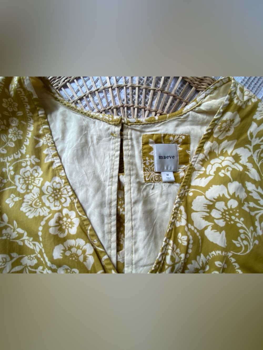 Anthropologie Maeve Frill Puff V-Neck Ruffle Mini Dress - Picture 6 of 6